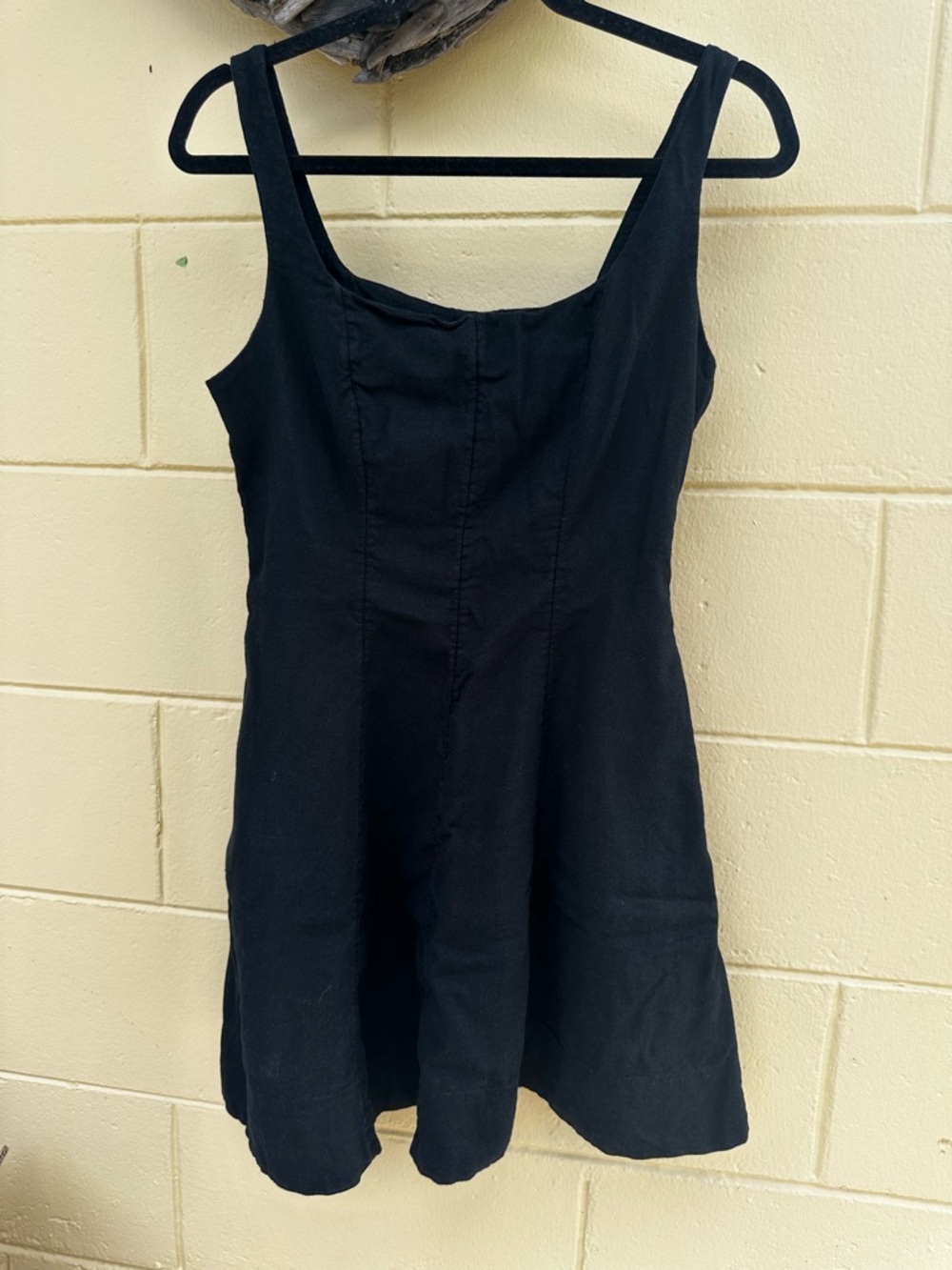 a new day Black Square-Neck Mini A-Line Dress